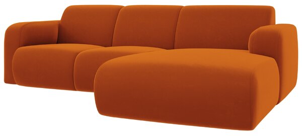 -25 % Dny MOMENTI– Windsor & Co Sametová rohová pohovka Lola 250 cm, pravá