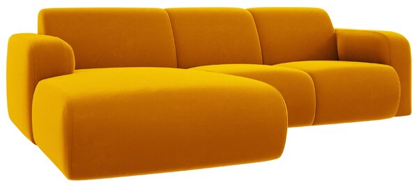 -25 % Dny MOMENTI– Windsor & Co Sametová rohová pohovka Lola 250 cm, levá