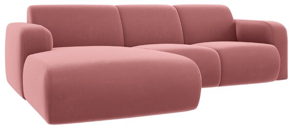-25 % Dny MOMENTI– Windsor & Co Sametová rohová pohovka Lola 250 cm, levá