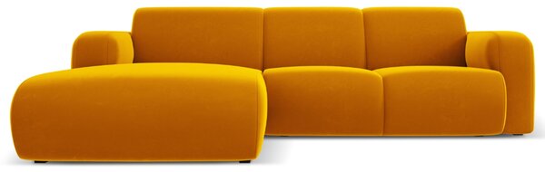 -25 % Dny MOMENTI– Windsor & Co Sametová rohová pohovka Lola 250 cm, levá