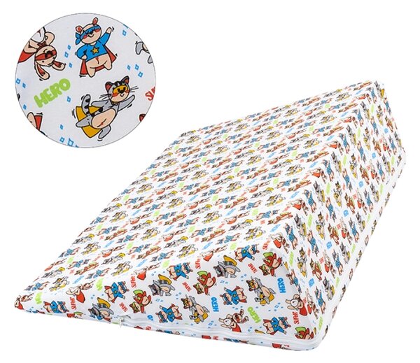 Bellatex Klínový podhlavník 80x50x20 cm Superhrdinové Červená,Modrá,Bílá