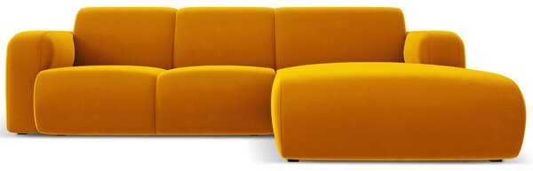 -25 % Dny MOMENTI– Windsor & Co Sametová rohová pohovka Lola 250 cm, pravá