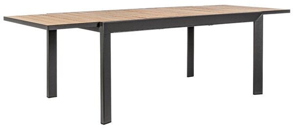 Bizzotto Černý hliníkový zahradní rozkládací stůl Belmar 160/240 x 100 cm