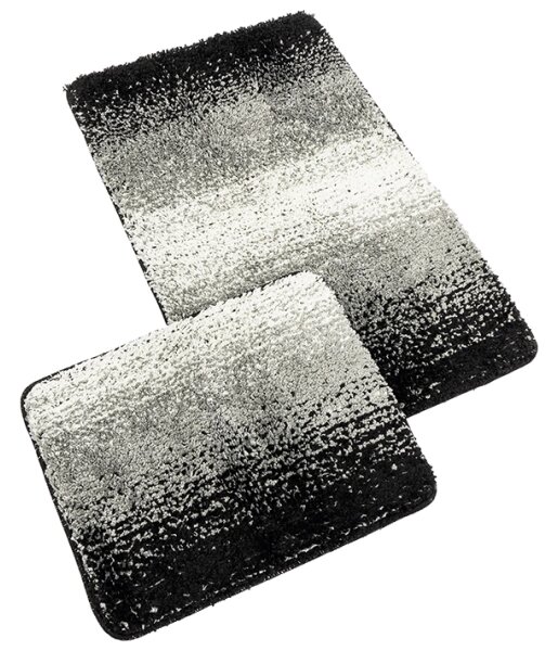 Bellatex koupelnové předložky BANYSILVER bez výkroje sada 60x100, 60x50 cm Černá,Šedá