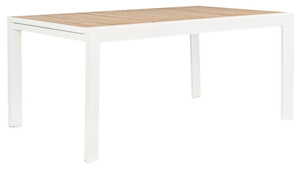 Bizzotto Bílý hliníkový zahradní rozkládací stůl Belmar 160/240 x 100 cm