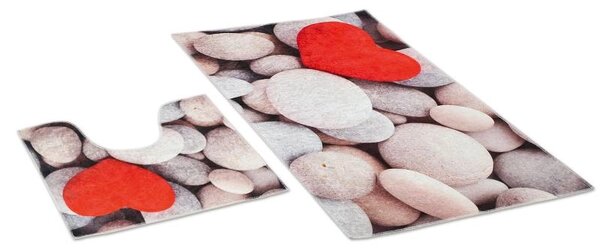 Bellatex koupelnové předložky 3D tisk sada 60x100, 60x50 cm Kámen Béžová