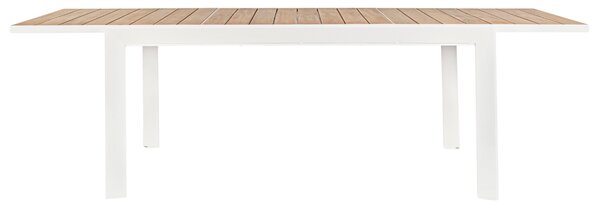 Bizzotto Bílý hliníkový zahradní rozkládací stůl Belmar 160/240 x 100 cm