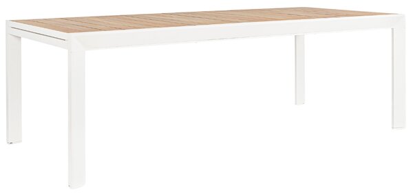 Bizzotto Bílý hliníkový zahradní rozkládací stůl Belmar 220/340 x 100 cm