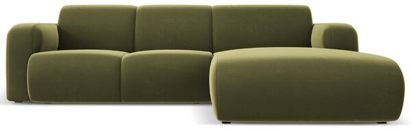-25 % Dny MOMENTI– Windsor & Co Sametová rohová pohovka Lola 250 cm, pravá