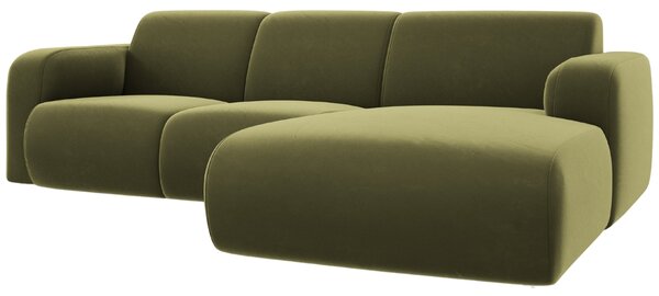-25 % Dny MOMENTI– Windsor & Co Sametová rohová pohovka Lola 250 cm, pravá
