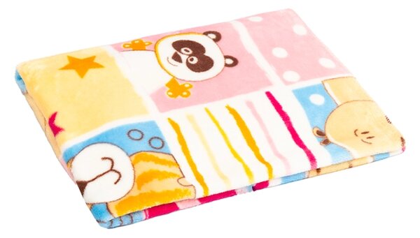 Bellatex ELLA dětská přikrývka 75x100 cm Patchwork Růžová