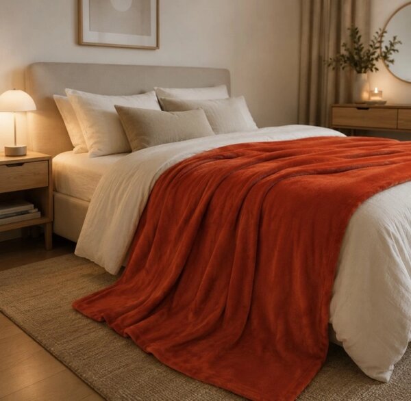 Bellatex Přikrývka KORALL MICRO 200x230 cm Terrakota