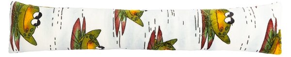 Bellatex Polštářek válec 15x85 cm Žába Zelená,Bílá