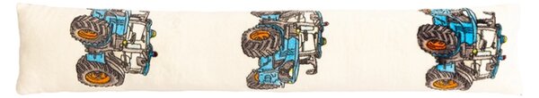 Bellatex Polštářek válec 15x85 cm Traktor Modrá,Šedá,Bílá