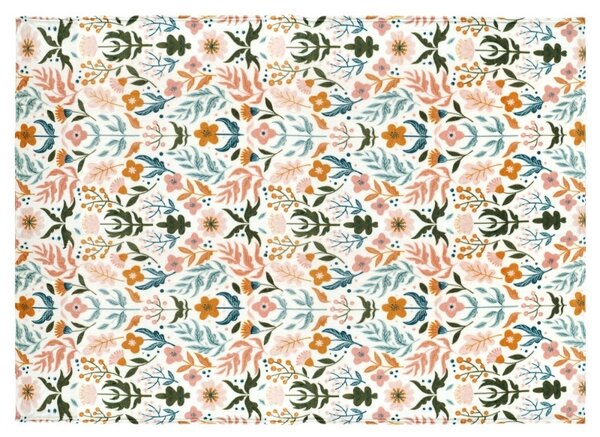 Bellatex Přikrývka Kemping PLUS 150x200 cm Louka Růžová,Zelená,Bílá