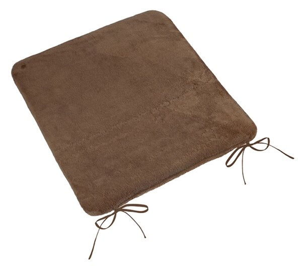 Bellatex Sedák hladký Korall micro 40x40 cm Kávová