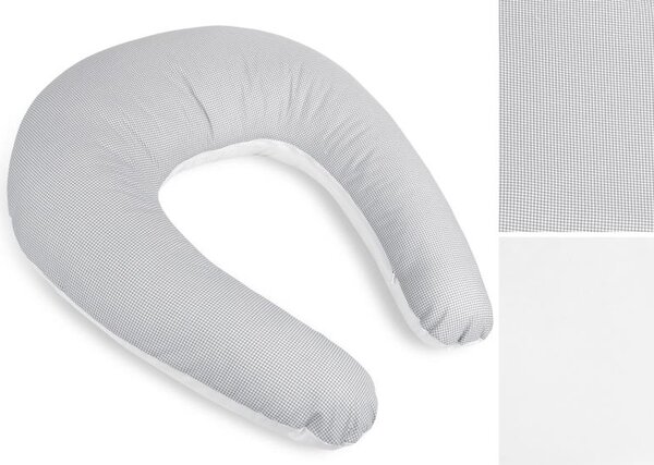 Bellatex Povlak na kojicí polštář na zip po obvodu 180 cm Kostička šedá, bílá