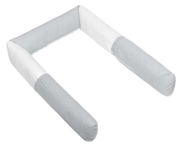 Bellatex Mantinel do postele VÁLEC průměr 16x280 cm Kostička šedá, bílá