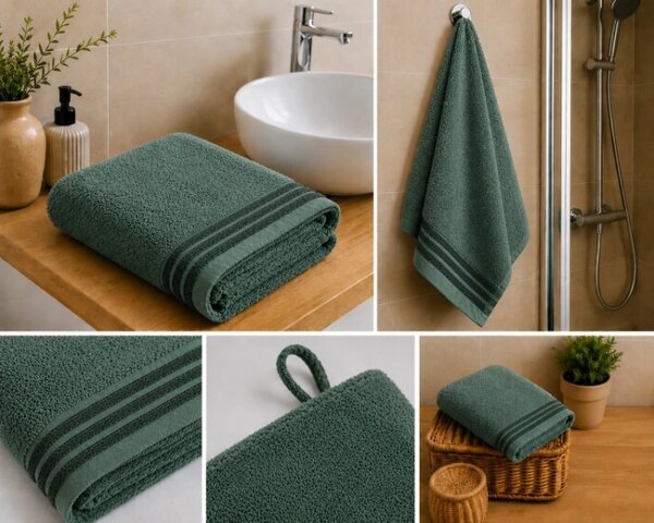 Bellatex Froté ručník a osuška kolekce Léga Zelená rozměr 50x100 cm