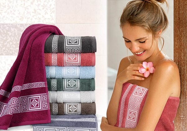 Bellatex Froté ručník a osuška Řecká kolekce hnědá
