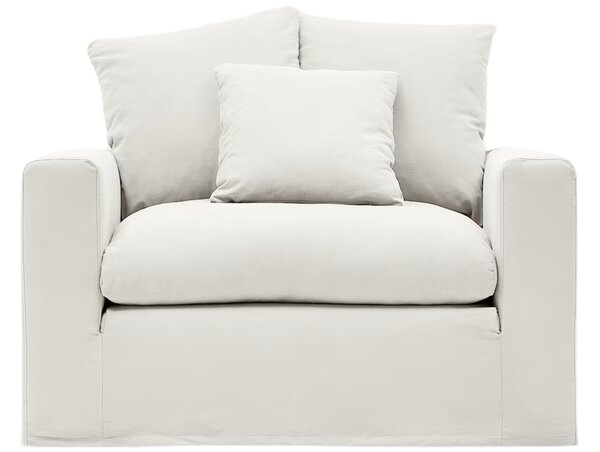 Krémově bílé čalouněné křeslo Kave Home Nora 140 cm