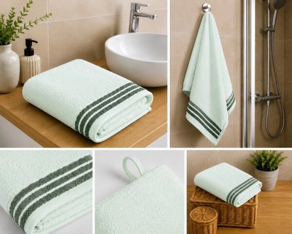 Bellatex Froté ručník a osuška kolekce Léga Světle zelená rozměr 50x100 cm