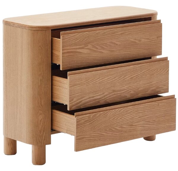 Komoda Kave Home Salaya 120 x 40 cm s dřevěným dekorem