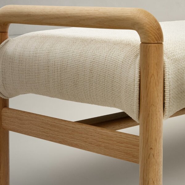 Dubová lavice Kave Home Macaret 120 cm
