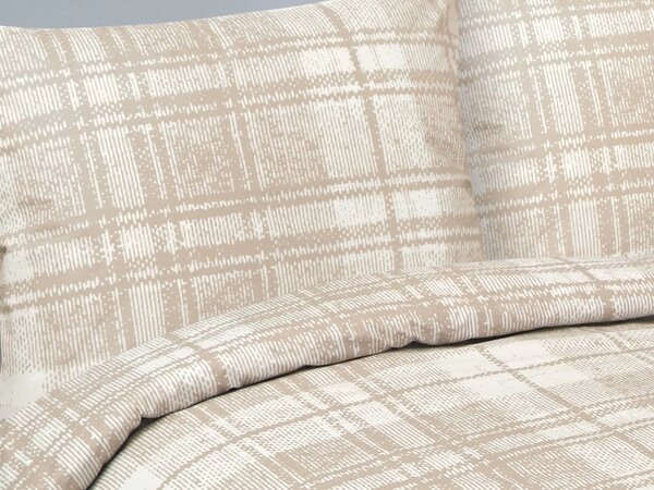 Bellatex Povlečení bavlna na dvoudeku Dlaždice Béžová,Bílá rozměr 1ks 180x200, 2ks 70x90 cm
