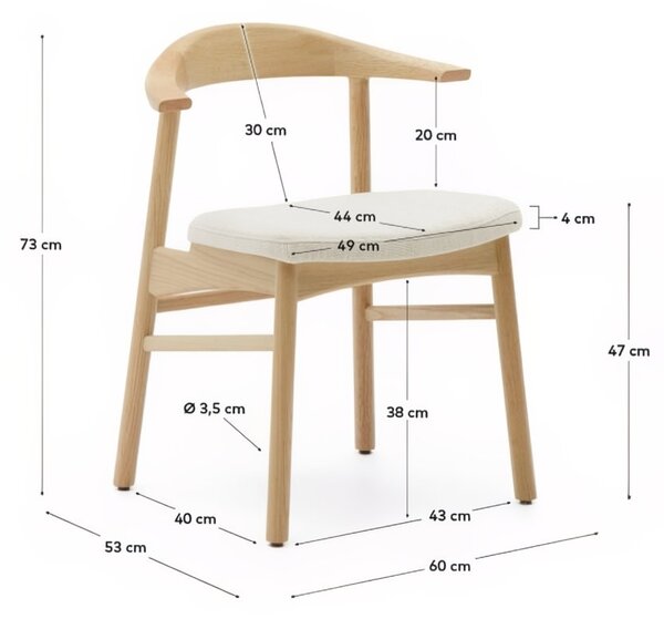 Dubová jídelní židle Kave Home Timons