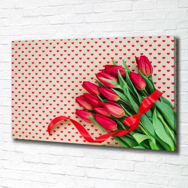 Foto obraz canvas Tulipány srdce oc-104956051