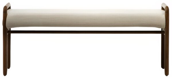 Hnědá dubová lavice Kave Home Macaret 120 cm