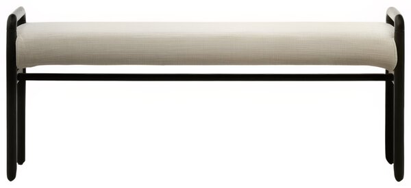 Černá dubová lavice Kave Home Macaret 120 cm