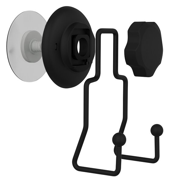 Držák na mýdlo / houbu Compactor Bestlock Black s přísavkou - bez vrtání, nosnost 4 kg