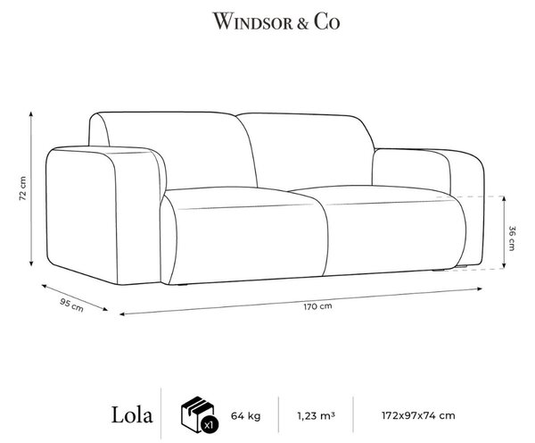 -25 % Dny MOMENTI– Windsor & Co Pohovka Lola II. 170 cm