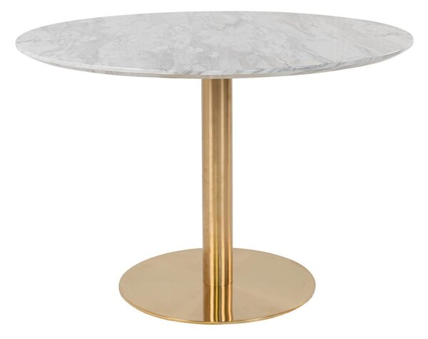 Kulatý jídelní stůl s deskou v dekoru mramoru ø 110 cm Bolzano – House Nordic
