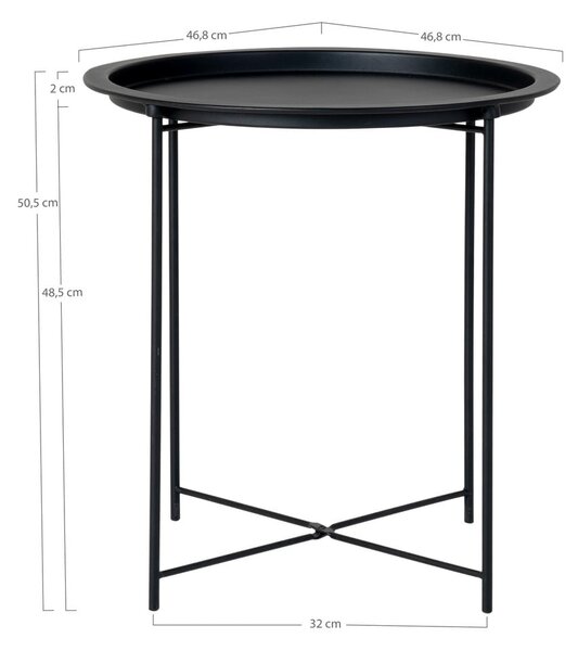 Kovový kulatý odkládací stolek ø 47 cm Bastia – House Nordic