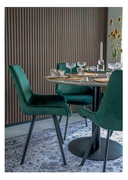 Kulatý jídelní stůl s deskou v dekoru mramoru ø 110 cm Bolzano – House Nordic