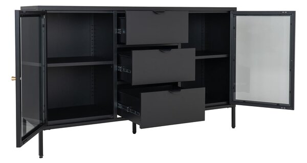 Černá kovová komoda 140x85 cm Dalby – House Nordic