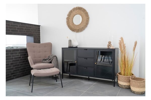 Černá kovová komoda 140x85 cm Dalby – House Nordic