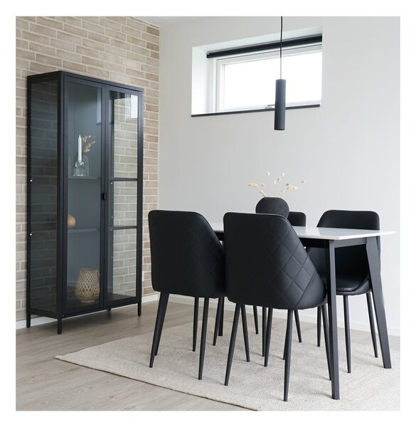 Černá kovová vitrína 80x175 cm Brisbane – House Nordic