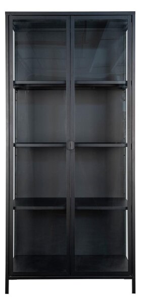 Černá kovová vitrína 80x175 cm Brisbane – House Nordic