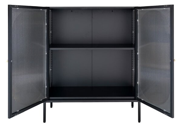 Černá kovová vitrína 90x110 cm Adelaide – House Nordic