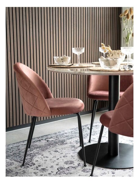 Kulatý jídelní stůl s deskou v dekoru mramoru ø 110 cm Bolzano – House Nordic