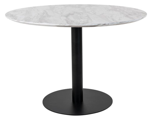 Kulatý jídelní stůl s deskou v dekoru mramoru ø 110 cm Bolzano – House Nordic