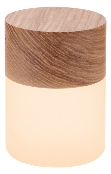 Stmívatelná stolní lampa v přírodní barvě se skleněným stínidlem (výška 10,5 cm) Lemelia – Gingko