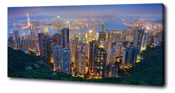 Foto obraz na plátně Noční Hongkong oc-106686696