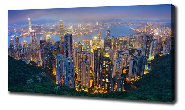 Foto obraz na plátně Noční Hongkong oc-106686696