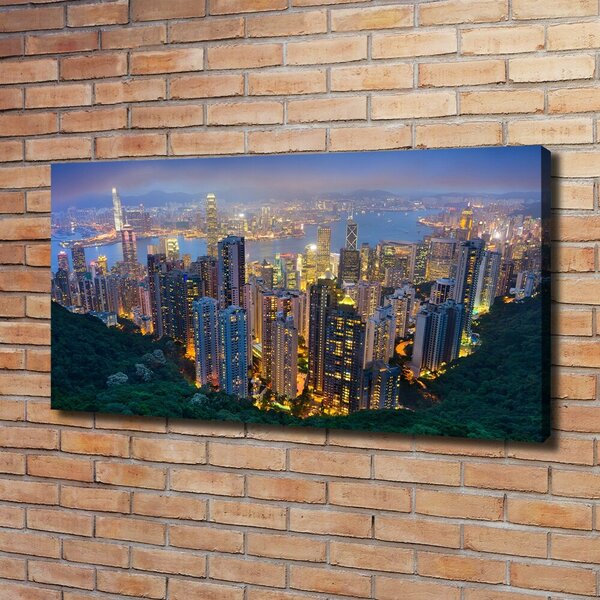 Foto obraz na plátně Noční Hongkong oc-106686696