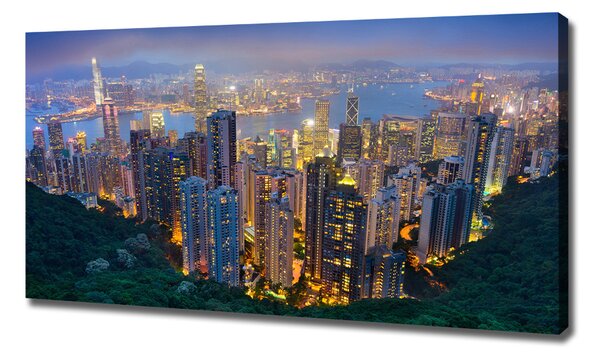 Foto obraz na plátně Noční Hongkong oc-106686696